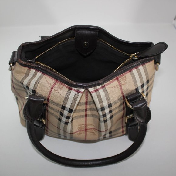 Burberry Northfield Convertible Tote Haymarket Coated Canvas Small Tote Bag - Picture 6 of 16